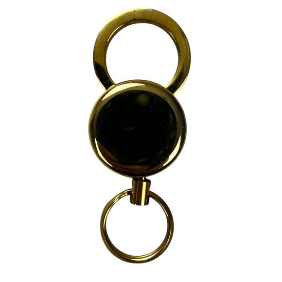 Mercedes Benz Keychain Keyring Tag Gold and Black Moveable Keychain Arm - Picture 4 of 5